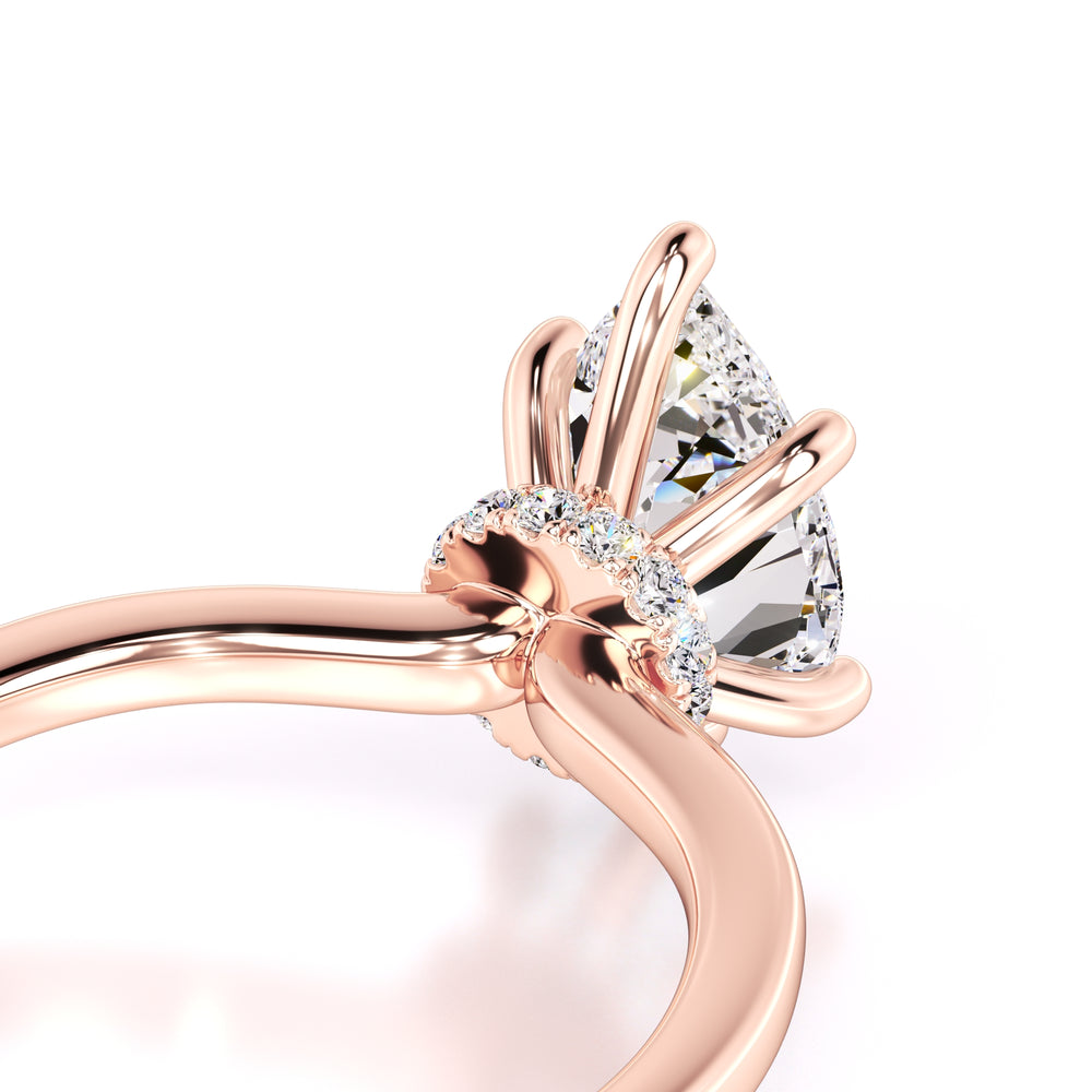 Ashley Moissanite & Lab Grown Diamond Ring | Rose Gold | 2