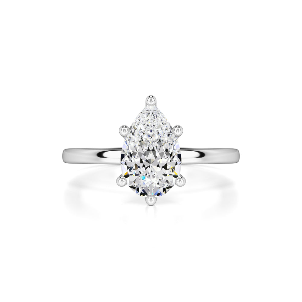 Ashley Moissanite & Lab Grown Diamond Ring | White Gold | 1