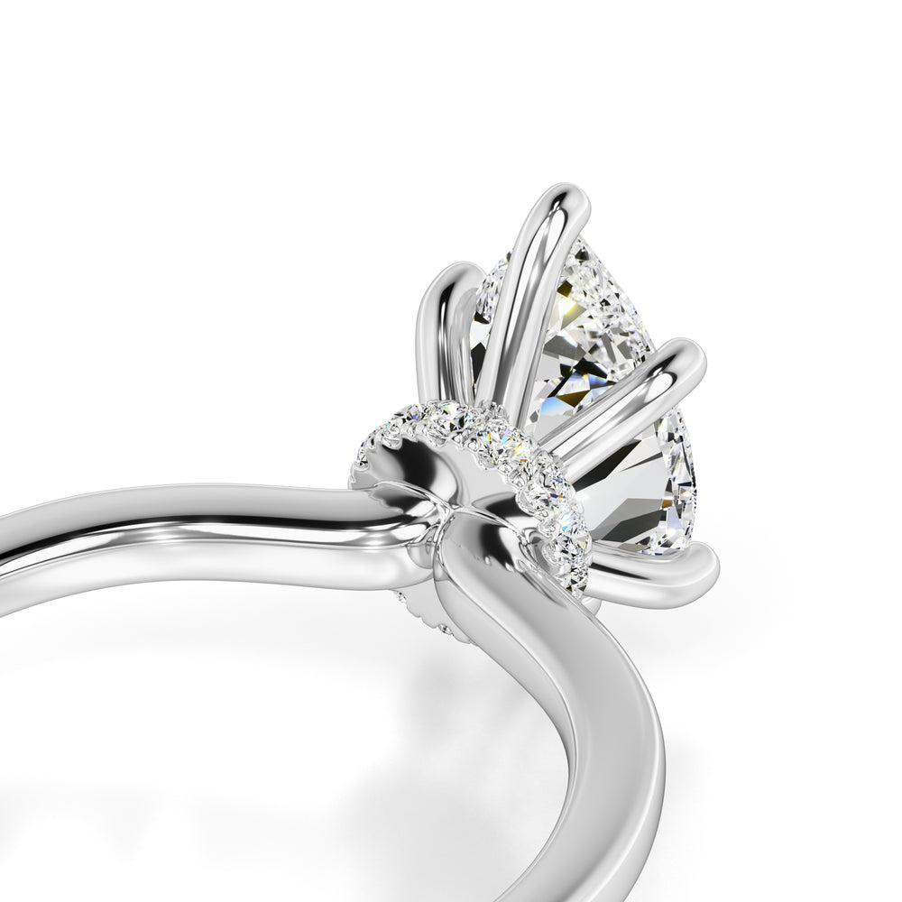 Ashley Moissanite & Lab Grown Diamond Ring | White Gold | 2