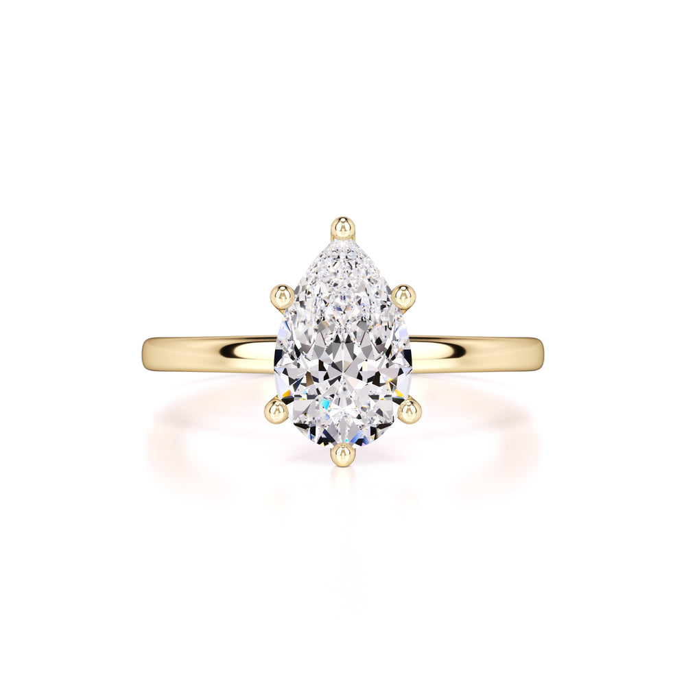 Ashley Moissanite & Lab Grown Diamond Ring | Yellow Gold | 1