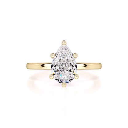 Ashley Moissanite & Lab Grown Diamond Ring | Yellow Gold | 1