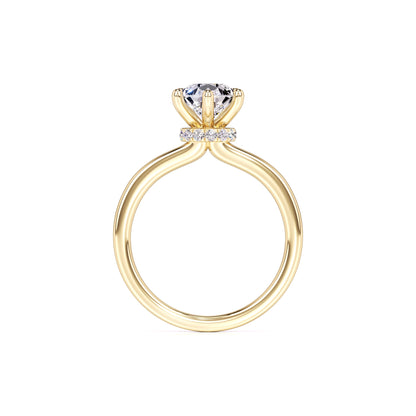 Ashley Moissanite & Lab Grown Diamond Ring | Yellow Gold | 4