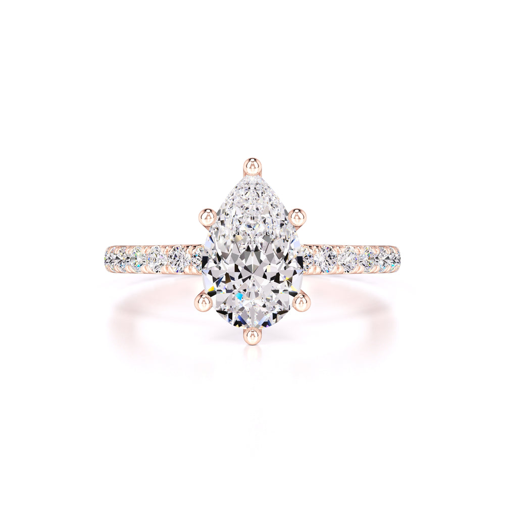 Caroline Moissanite & Lab Grown Diamond Ring | Rose Gold | 1