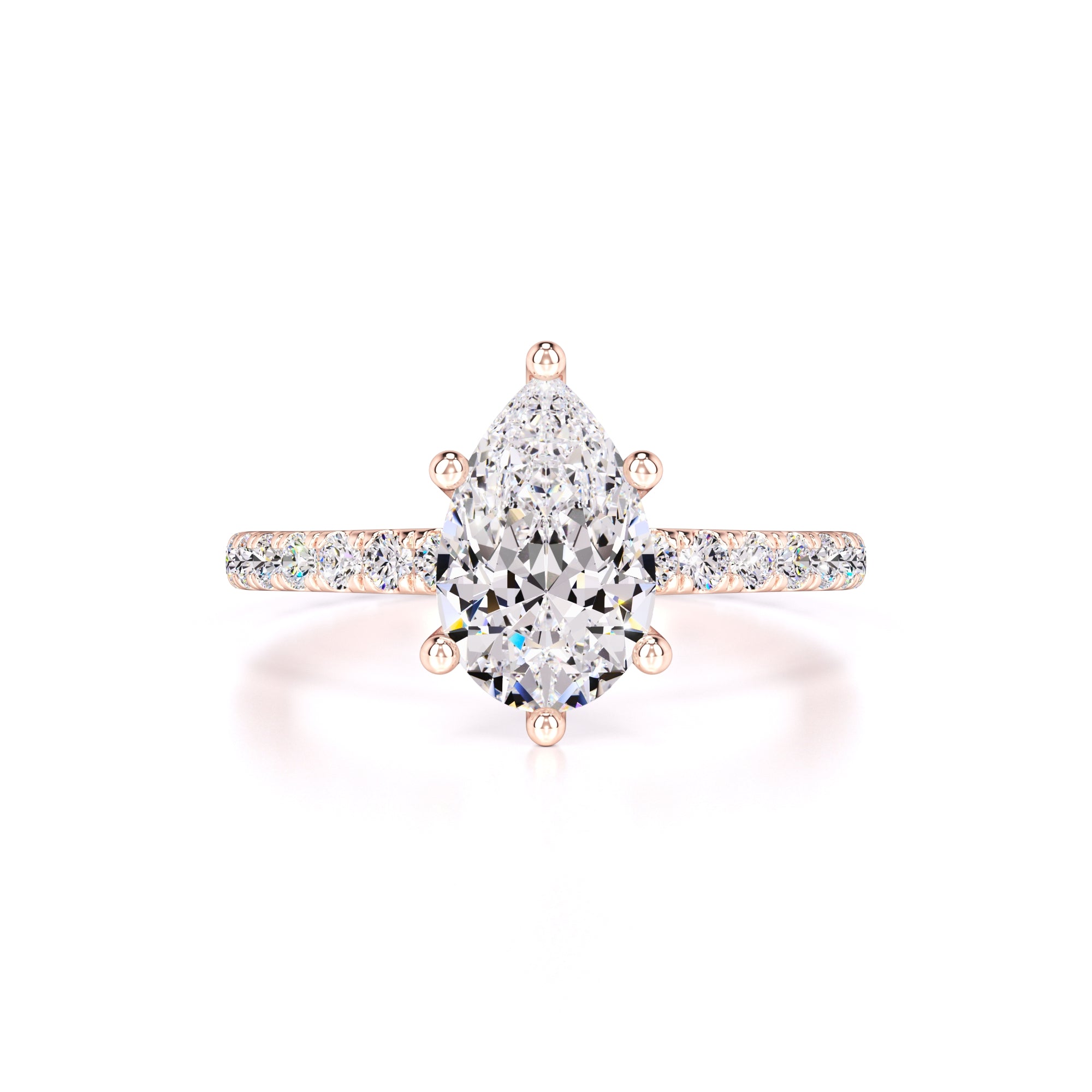 Caroline Moissanite & Lab Grown Diamond Ring | Rose Gold | 1