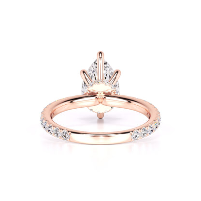 Caroline Moissanite & Lab Grown Diamond Ring | Rose Gold | 3