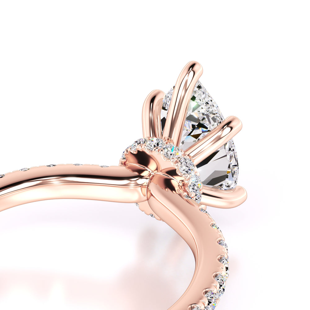 Caroline Moissanite & Lab Grown Diamond Ring | Rose Gold | 2