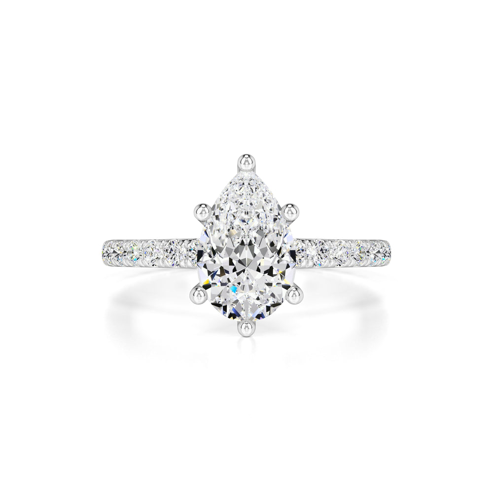 Caroline Moissanite & Lab Grown Diamond Ring | White Gold | 1