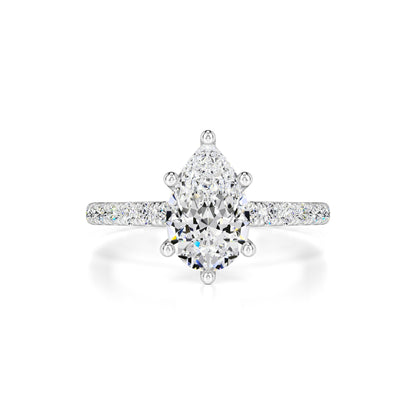 Caroline Moissanite & Lab Grown Diamond Ring | White Gold | 1