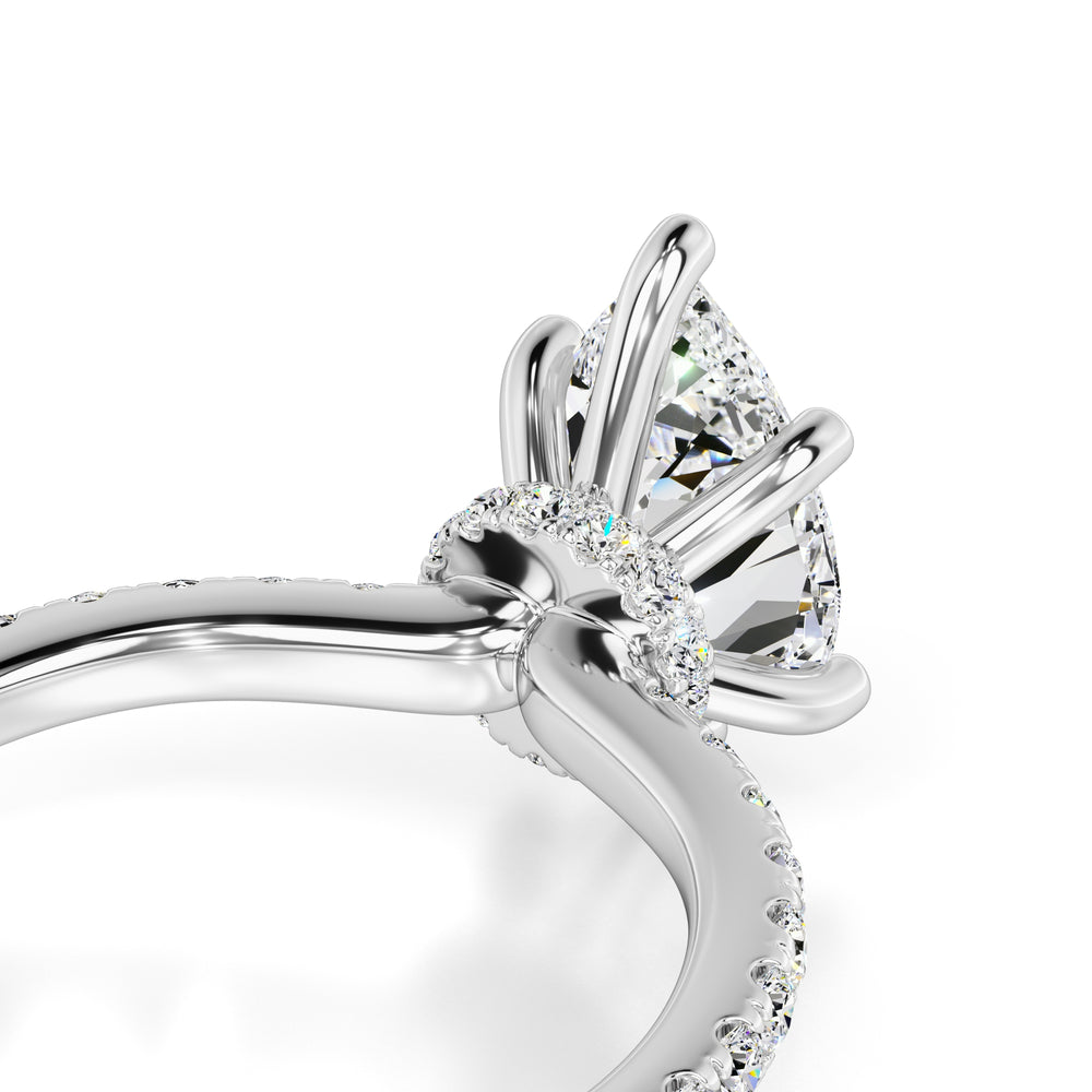 Caroline Moissanite & Lab Grown Diamond Ring | White Gold | 2