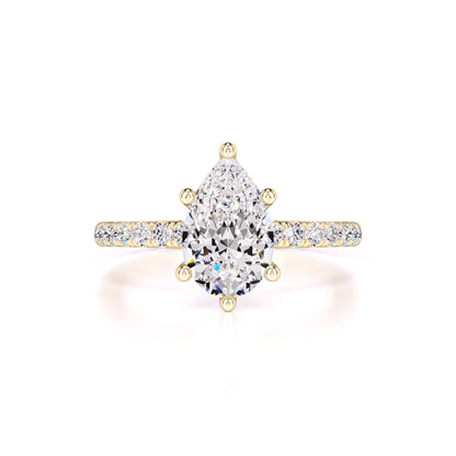 Caroline Moissanite & Lab Grown Diamond Ring | Yellow Gold | 1