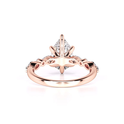 Cassidy Moissanite & Lab Grown Diamond Ring | Rose Gold | 3
