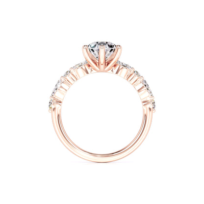 Cassidy Moissanite & Lab Grown Diamond Ring | Rose Gold | 4
