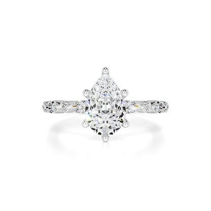 Cassidy Moissanite & Lab Grown Diamond Ring | White Gold | 1