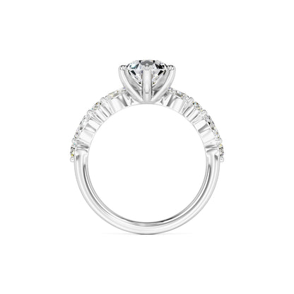 Cassidy Moissanite & Lab Grown Diamond Ring | White Gold | 4
