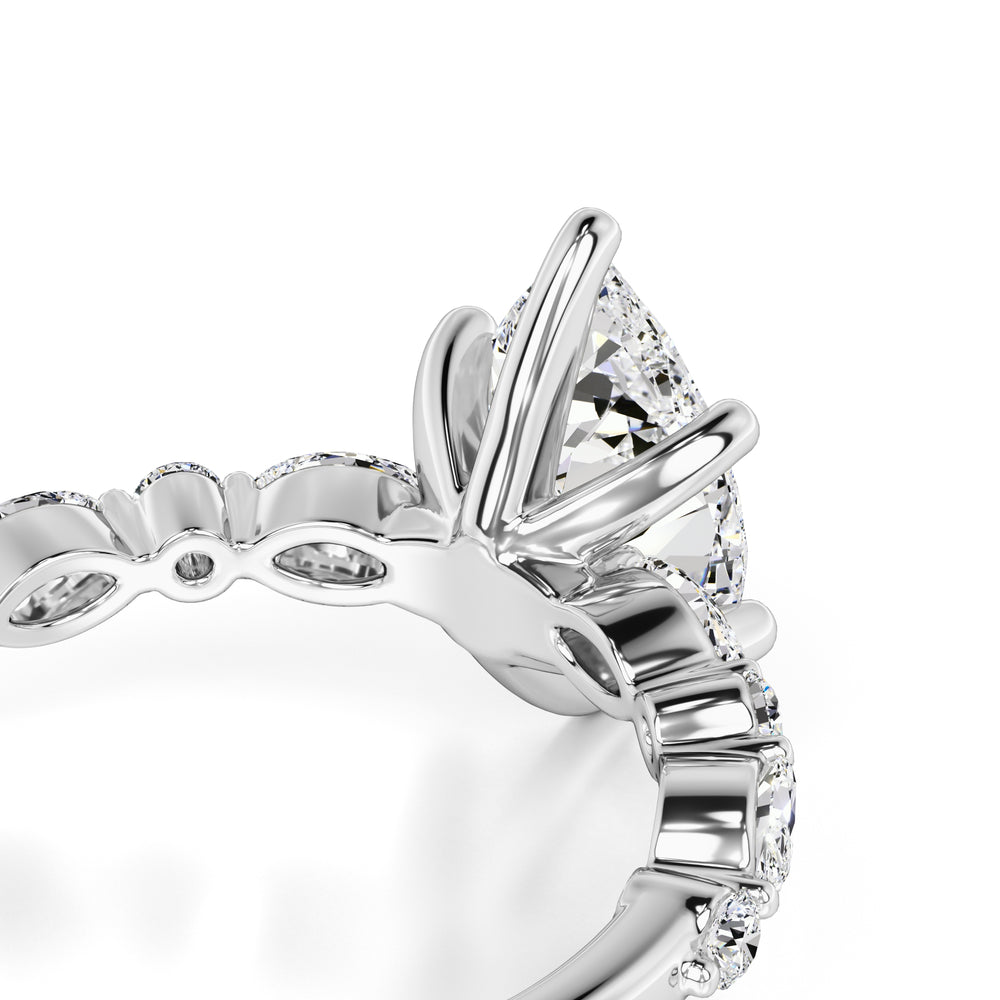 Cassidy Moissanite & Lab Grown Diamond Ring | White Gold | 2