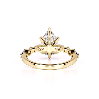 Cassidy Moissanite & Lab Grown Diamond Ring | Yellow Gold | 3