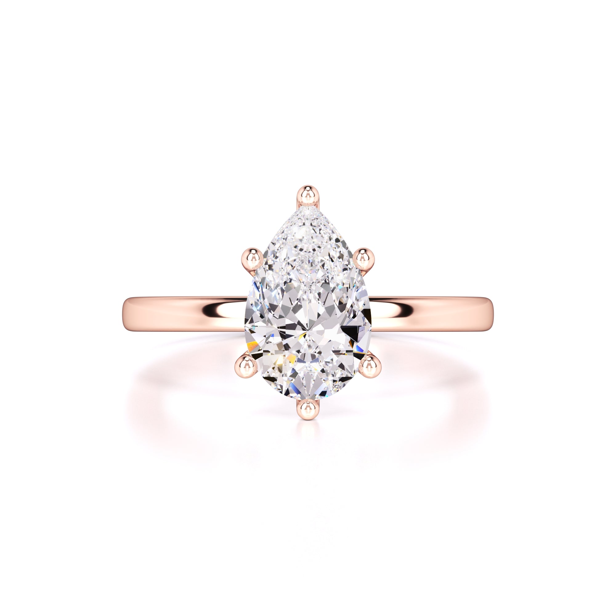 Daisy Moissanite & Lab Grown Diamond Ring | Rose Gold | 1