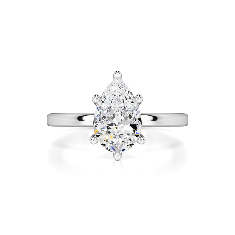 Daisy Moissanite & Lab Grown Diamond Ring | White Gold | 1