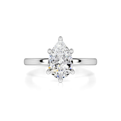 Daisy Moissanite & Lab Grown Diamond Ring | White Gold | 1