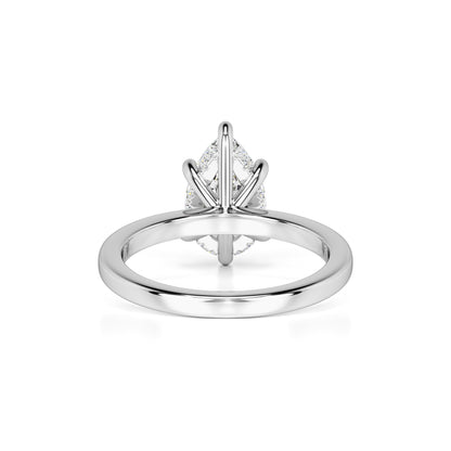 Daisy Moissanite & Lab Grown Diamond Ring | White Gold | 3