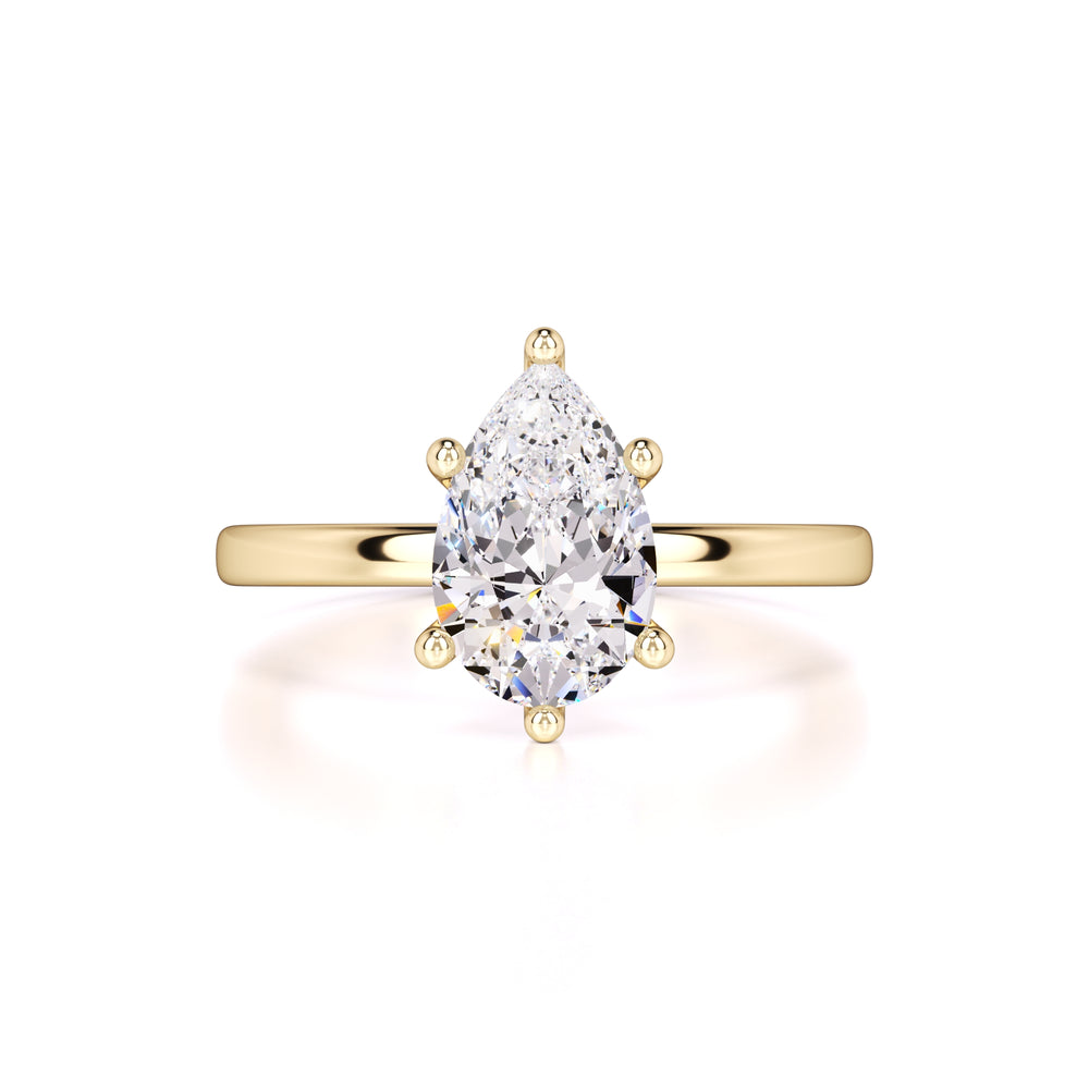Daisy Moissanite & Lab Grown Diamond Ring | Yellow Gold | 1
