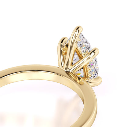 Daisy Moissanite & Lab Grown Diamond Ring | Yellow Gold | 2