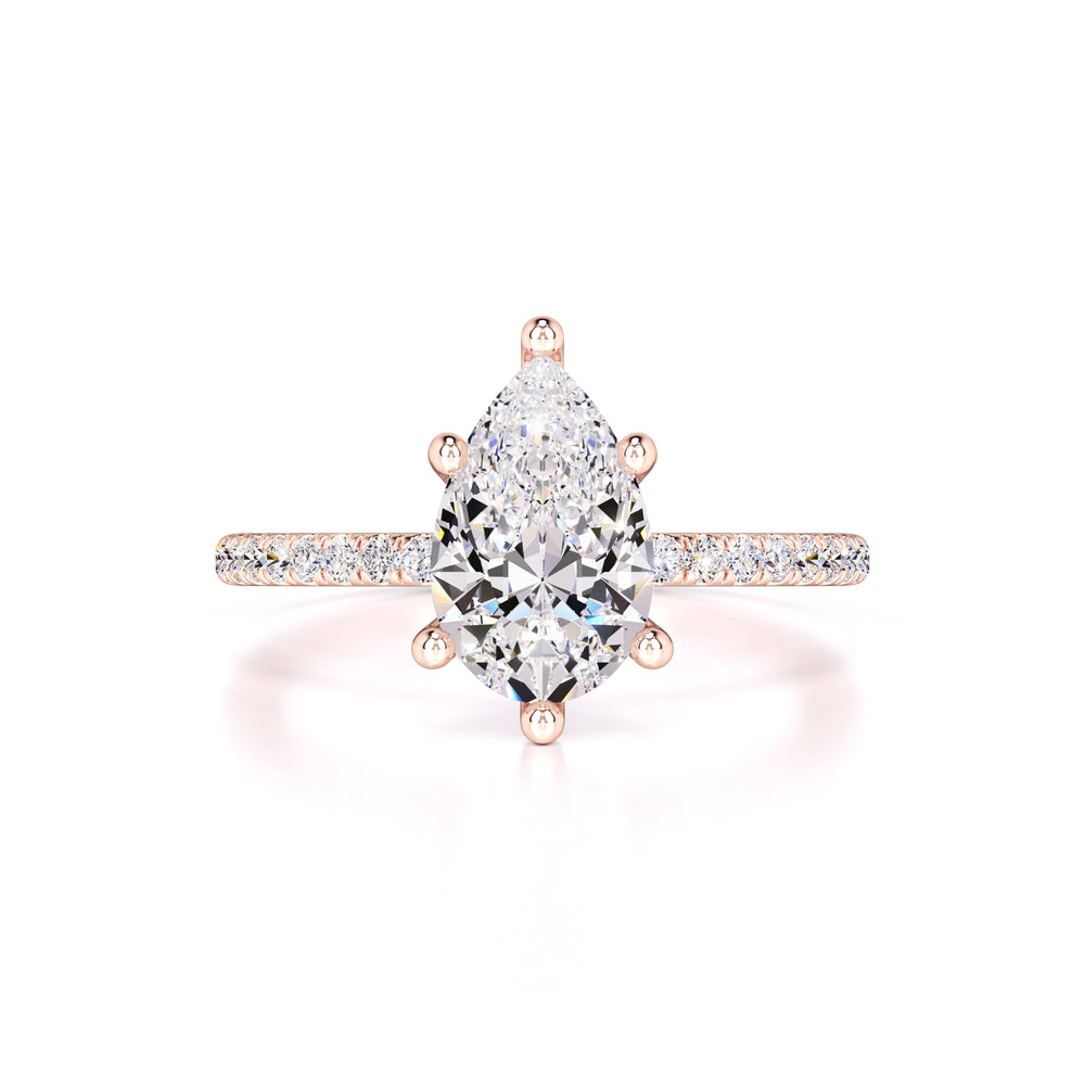 Paris Moissanite & Lab Grown Diamond Ring | Rose Gold | 1