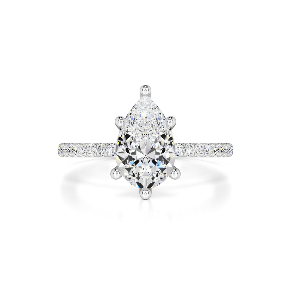 Paris Moissanite & Lab Grown Diamond Ring | White Gold | 1