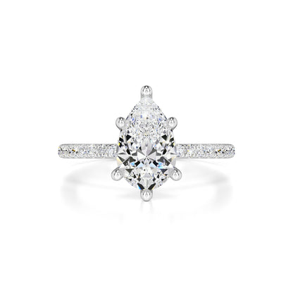 Paris Moissanite & Lab Grown Diamond Ring | White Gold | 1