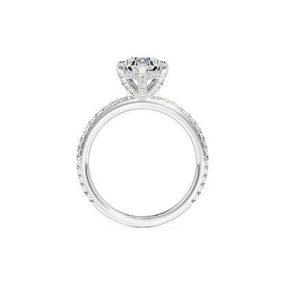 Paris Moissanite & Lab Grown Diamond Ring | White Gold | 4
