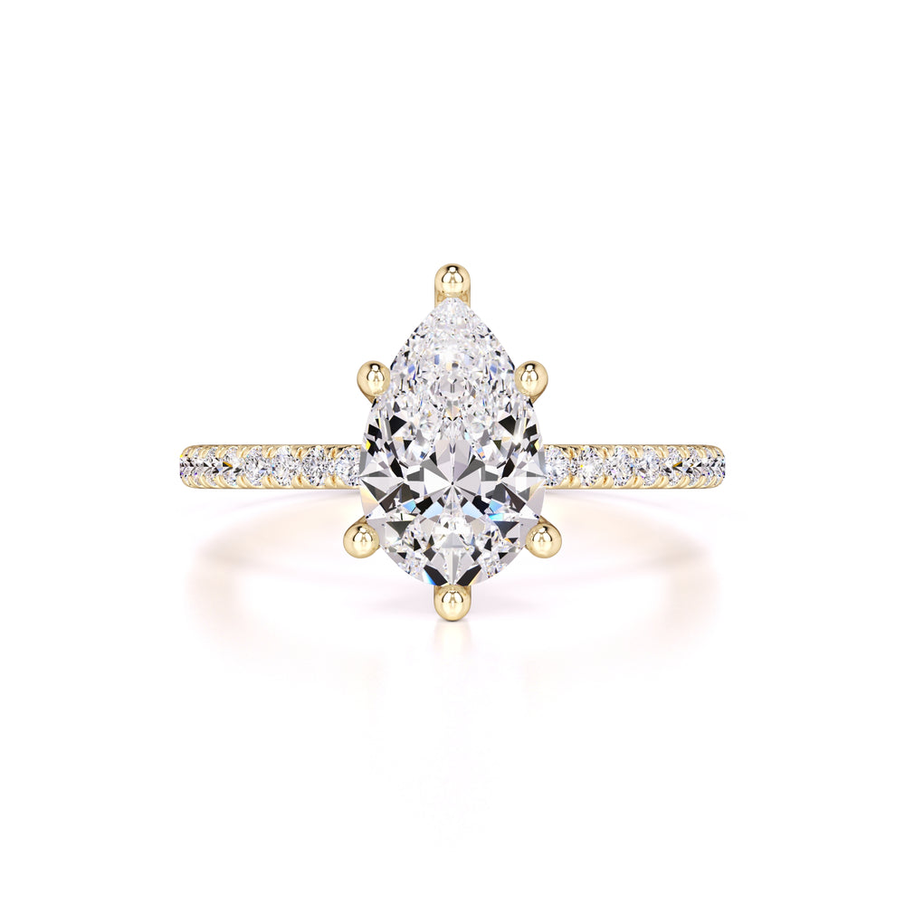 Paris Moissanite & Lab Grown Diamond Ring | Yellow Gold | 1