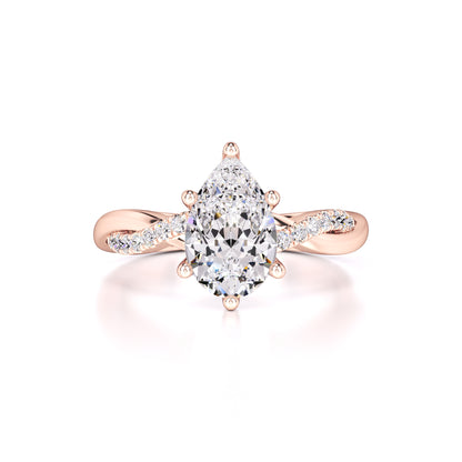 Tansy Moissanite & Lab Grown Diamond Ring | Rose Gold | 1
