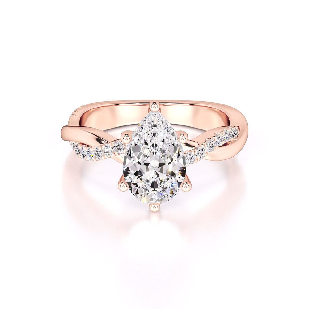 Tansy Lab Grown Diamond Ring | Rose Gold | 1