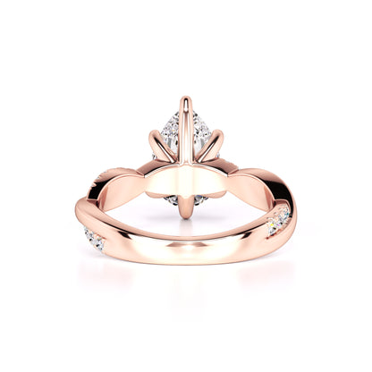 Tansy Moissanite & Lab Grown Diamond Ring | Rose Gold | 3