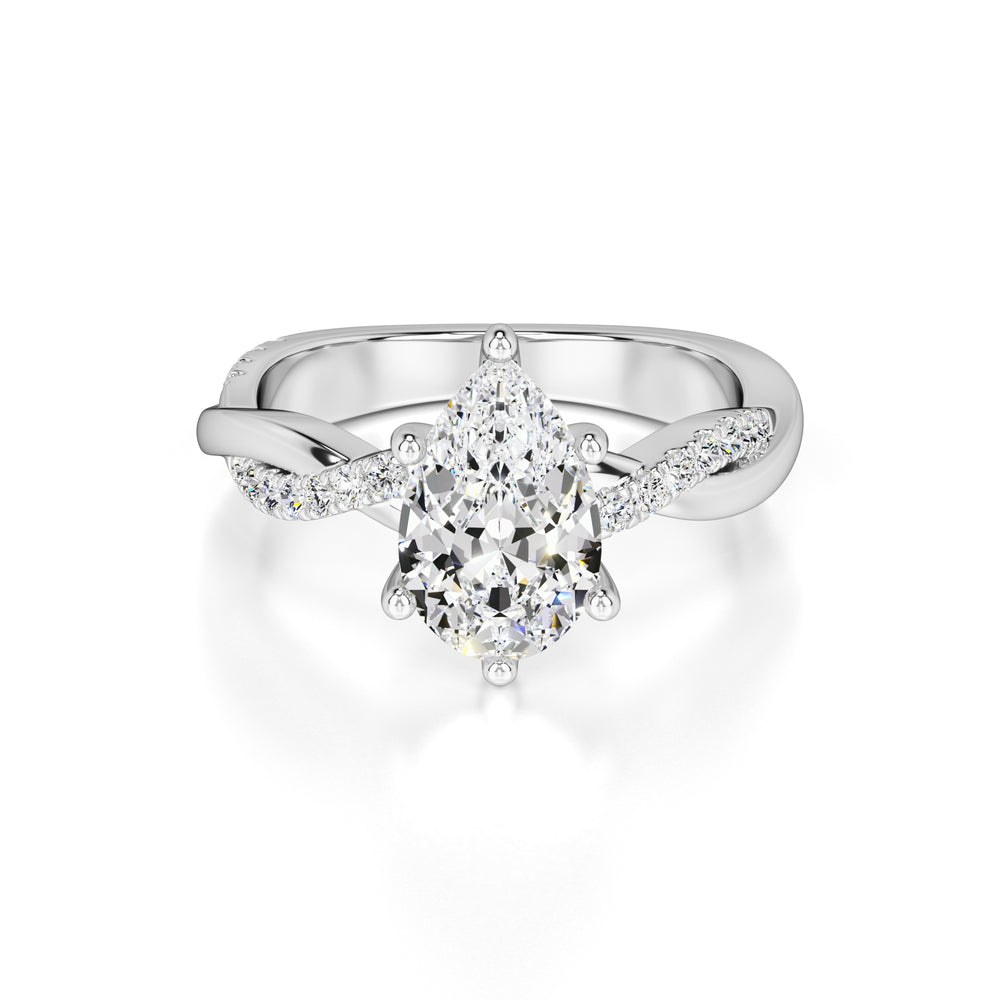 Tansy Lab Grown Diamond Ring | White Gold | 1