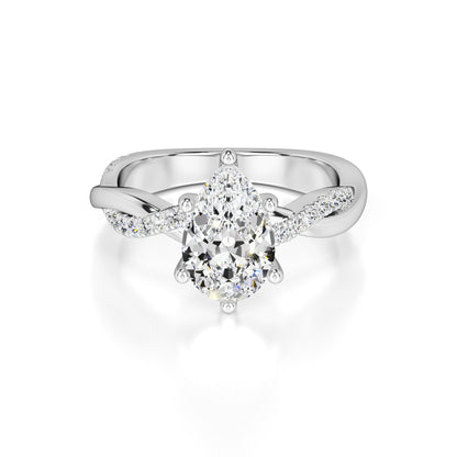 Tansy Lab Grown Diamond Ring | White Gold | 1