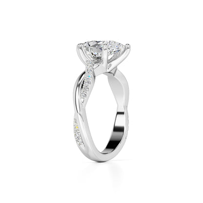 Tansy Lab Grown Diamond Ring | White Gold | 3