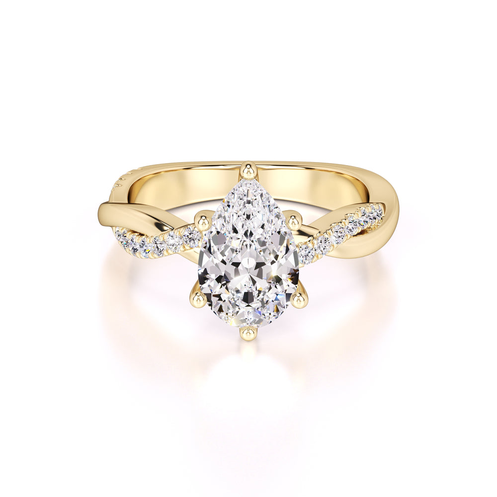 Tansy Lab Grown Diamond Ring | Yellow Gold | 1