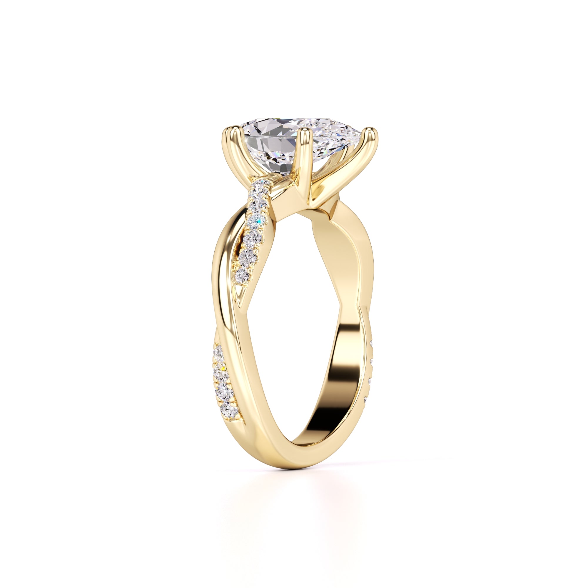 Tansy Lab Grown Diamond Ring | Yellow Gold | 3