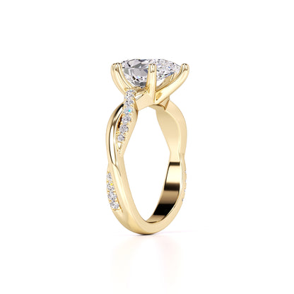 Tansy Lab Grown Diamond Ring | Yellow Gold | 3