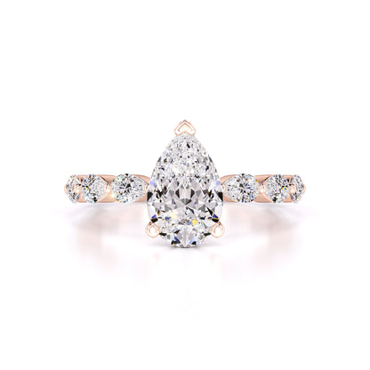 Bella Moissanite & Lab Grown Diamond Ring | Rose Gold | 1