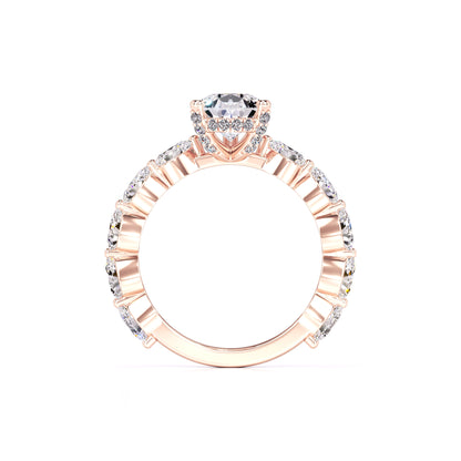 Bella Moissanite & Lab Grown Diamond Ring | Rose Gold | 4