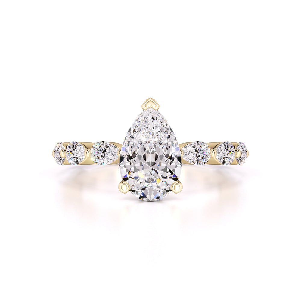 Bella Moissanite & Lab Grown Diamond Ring | Yellow Gold | 1