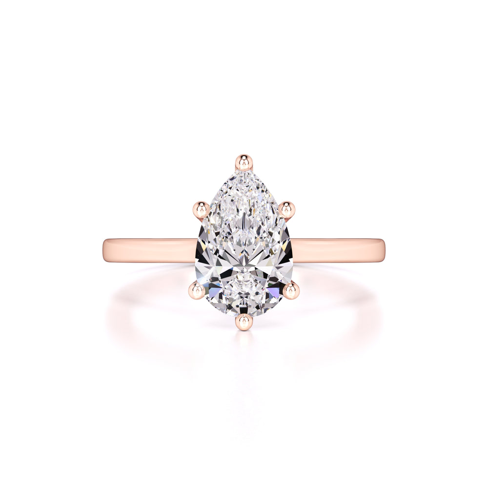 Cardi Moissanite & Lab Grown Diamond Ring | Rose Gold | 1