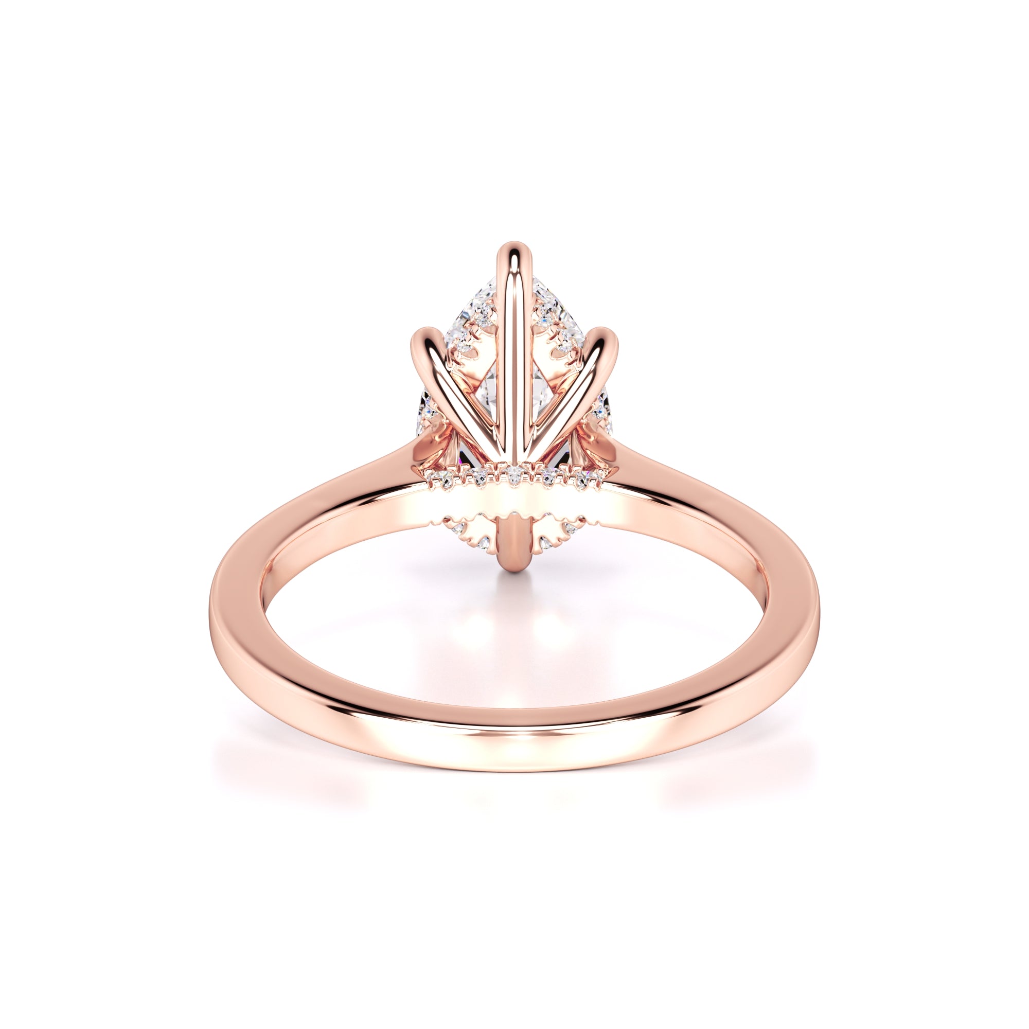 Cardi Moissanite & Lab Grown Diamond Ring | Rose Gold | 3