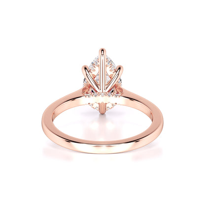 Cardi Moissanite & Lab Grown Diamond Ring | Rose Gold | 3