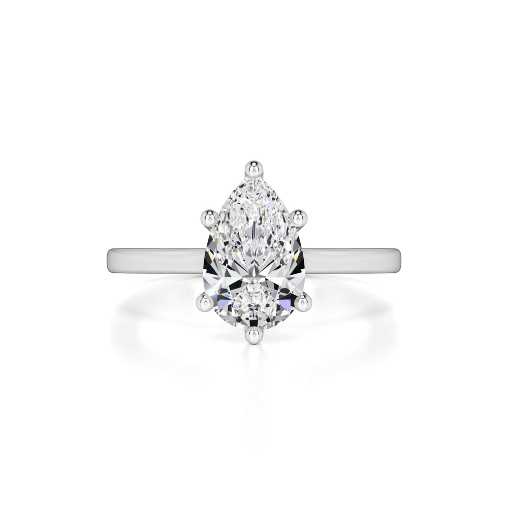 Cardi Moissanite & Lab Grown Diamond Ring | White Gold | 1