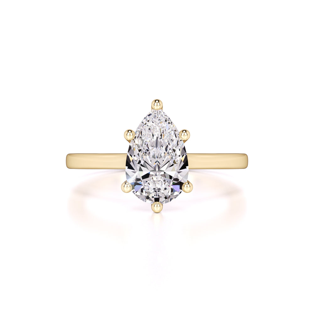 Cardi Moissanite & Lab Grown Diamond Ring | Yellow Gold | 1