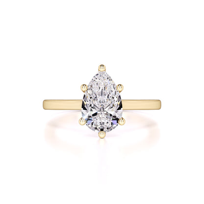 Cardi Moissanite & Lab Grown Diamond Ring | Yellow Gold | 1