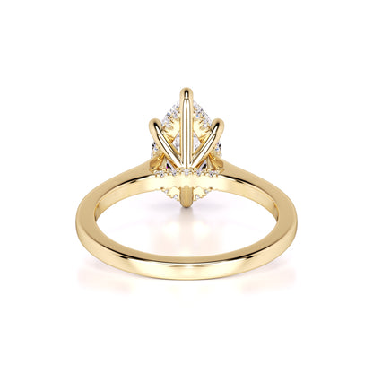 Cardi Moissanite & Lab Grown Diamond Ring | Yellow Gold | 3